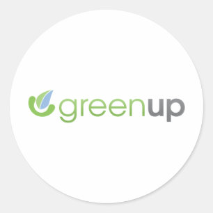 GreenUp Horizontal Logo Classic Round Sticker