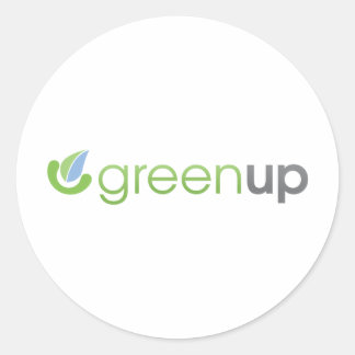 GreenUp Horizontal Logo Classic Round Sticker