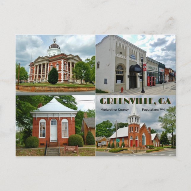 Greenville, GA Postcard (Front)