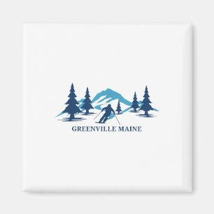 Greenville Maine Ski Resort Skiing Skier _1  Magnet