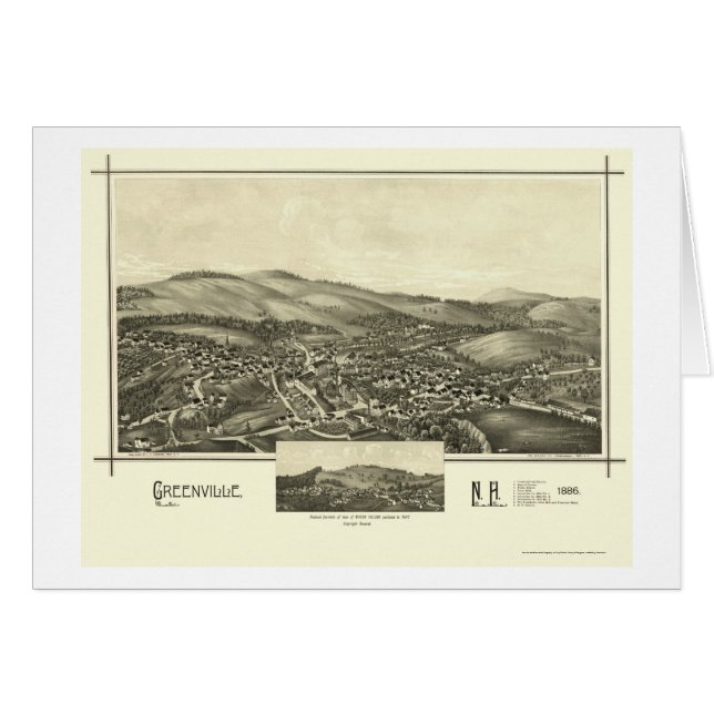 Greenville, NH Panoramic Map - 1886 (Front Horizontal)