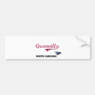 Greenville South Carolina City Classic Bumper Sticker