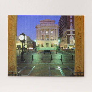 Greenville, South Carolina, Downtown at Night Jigsaw Puzzle