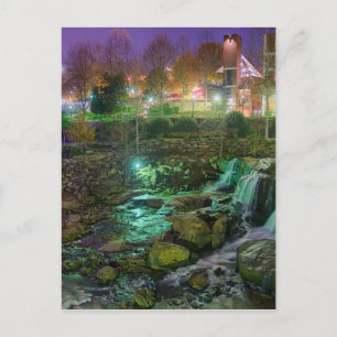 greenville south carolina downtown city night sout postcard
