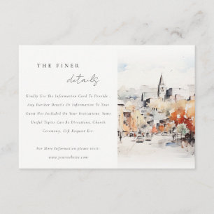 Greenville South Carolina Landscape Wedding Detail Enclosure Card