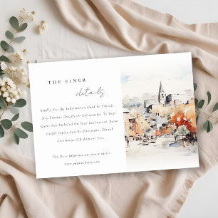 Greenville South Carolina Landscape Wedding Detail Enclosure Card