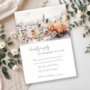 Greenville South Carolina Landscape Wedding RSVP Card