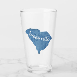 Greenville South Carolina Wood Grain Glass