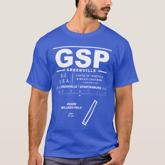 Greenville Spartanburg Intl Airport GSP T-Shirt (Front)
