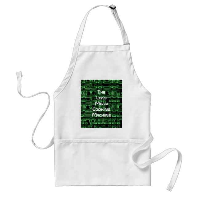 greenweavedigiglow, TheLeanMeanCooking Machine Standard Apron (Front)