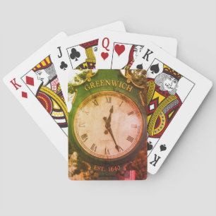 Greenwich Avenue Post Clock, Greenwich, CT Playing Cards