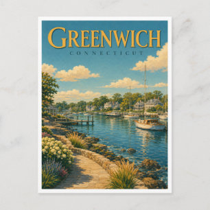 Greenwich Connecticut Greenwich Harbour GeoSaga Postcard