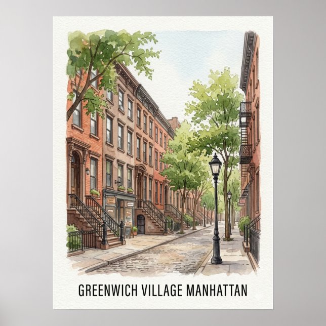 Greenwich Village Manhattan Poster (Front)