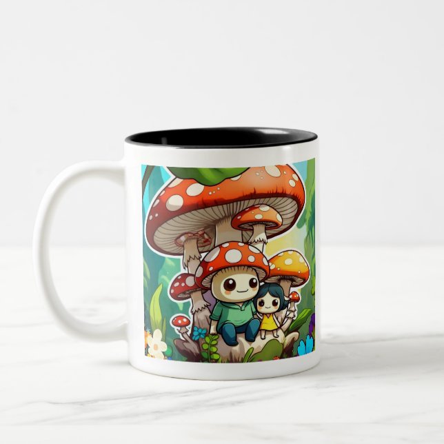 "Greenwood Happiness" Two-Tone Coffee Mug (Left)