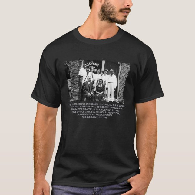 Greenwood Tulsa Black History For African American T-Shirt (Front)
