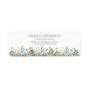 Greeny Wild Meadow  Botanical Wedding Address