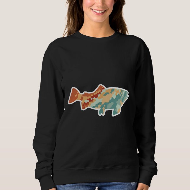 Greenyellow Abstract Fish Sweatshirt (Front)