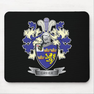 Greer Family Crest Coat of Arms Mouse Pad