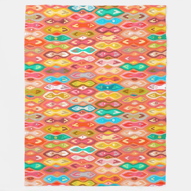 Greeshma ikat fleece blanket (Front)