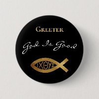 Greeter Christian Church God Is Good Modern Black
