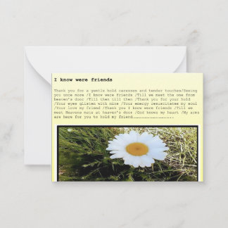 Greeting card a set of 10 'I know were friends'
