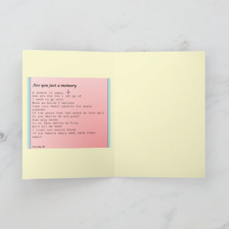 Greeting card "Are you just a memory"