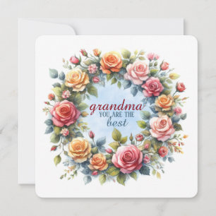 Greeting Card Art Print "GRANDMA you are the BEST"