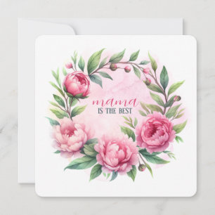 Greeting Card Art Print "mama is the best"