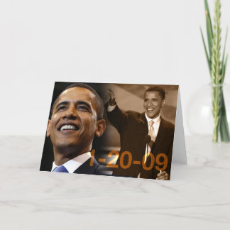 Greeting Card Barack Obama  1-20-09