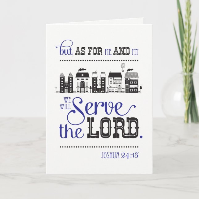 Greeting Card Bible scripture Joshua 24 New House (Front)