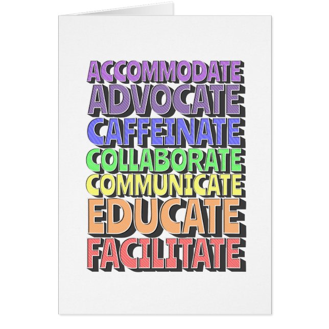 Greeting Card (Blank inside) A Teacher's Day (Front)