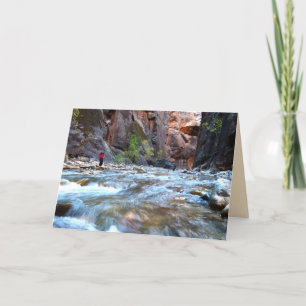Greeting Card, Canyon Rushing Water, Blank Inside Card