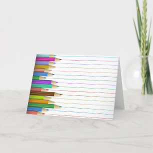 Greeting Card - Coloured Pencil Lines