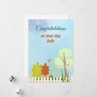 Greeting card congratulations new baby