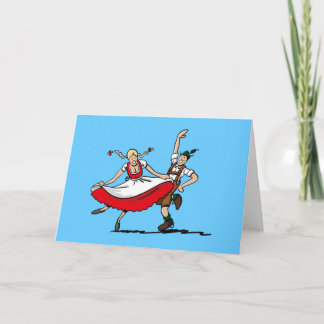 Greeting Card Dancing BEER FESTIVAL Couple