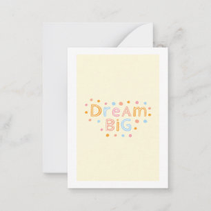 greeting card, dream big, cute thank you card
