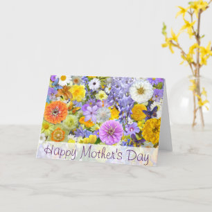 Greeting Card - Flowers and Butterflies