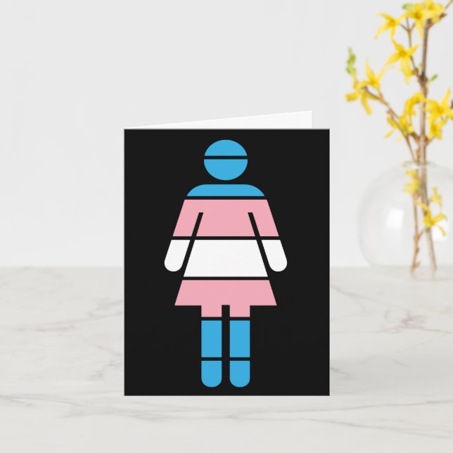 Greeting card for a trans woman (Yellow Flower)