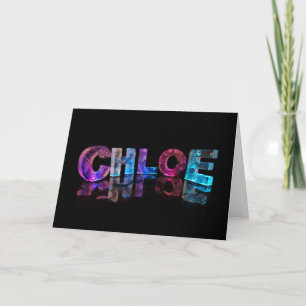Greeting Card for Chloe in 3D Lights