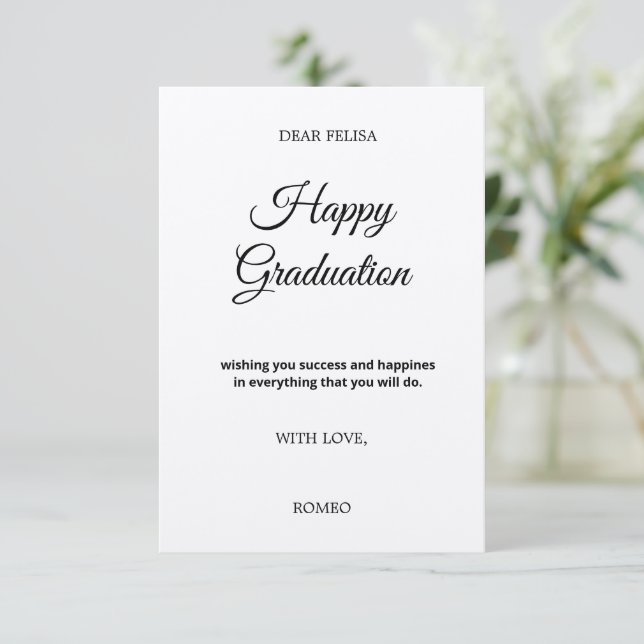 Greeting Card FOR GRADUATION (Standing Front)
