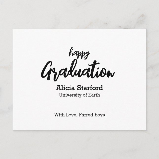 Greeting card for graduation (Front)