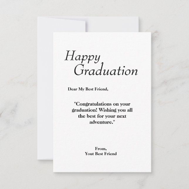 Greeting card for graduation (Front)