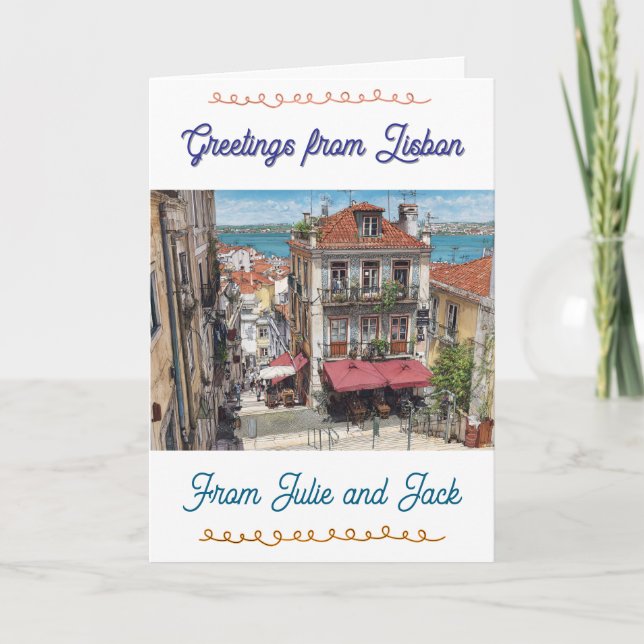 Greeting card from Lisbon, Alfama, Portugal (Front)