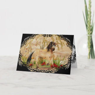 Greeting Card - Gold Unicorn