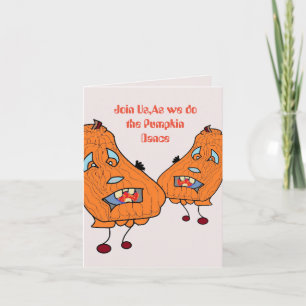 Greeting Card Halloween : Dancing Pumpkin's