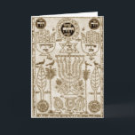 Greeting Card Happy Channukah<br><div class="desc">Beautiful ancient prayer scroll covers this Channukka greeting card. Send to family,  friends,  and aquaintences! Enjoy the Holidays!</div>
