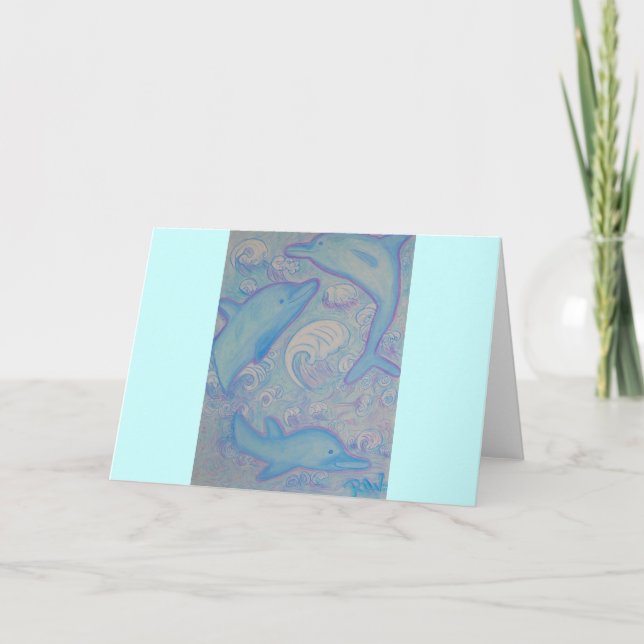 Greeting Card -Happy Dolphins (Front)