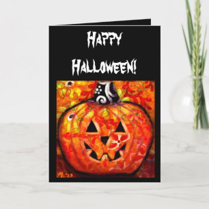 Greeting Card - Happy Halloween Jack-O-Lantern