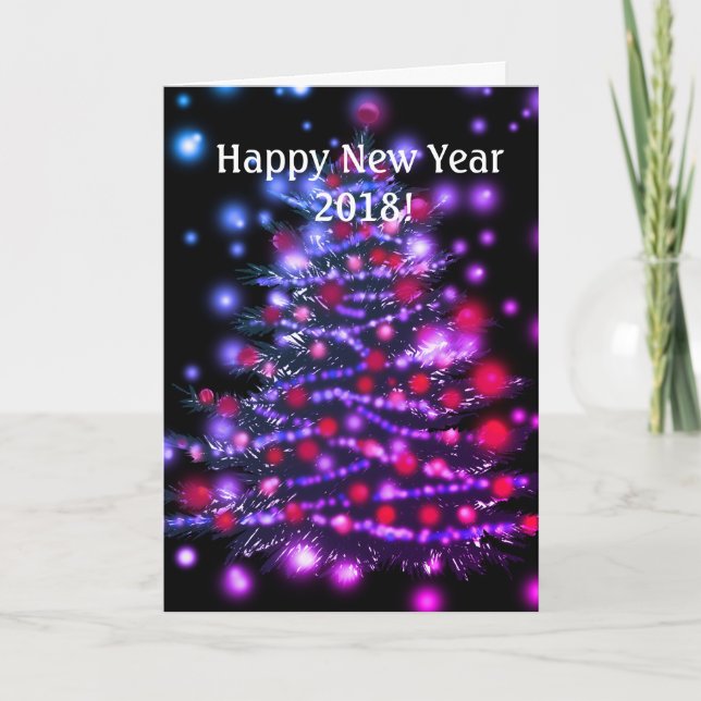 Greeting Card Happy New Year 2018 (Front)