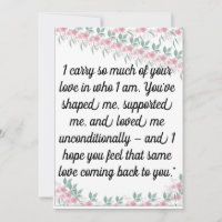 Greeting Card | Heartfelt Card for Parent, Mentor,